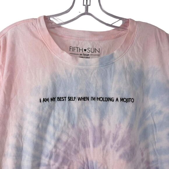 Fifth Sun Tie Dye T-Shirt Mojito Beach Boho Funny Casual Size XXL Short Sleeve - Picture 2 of 6